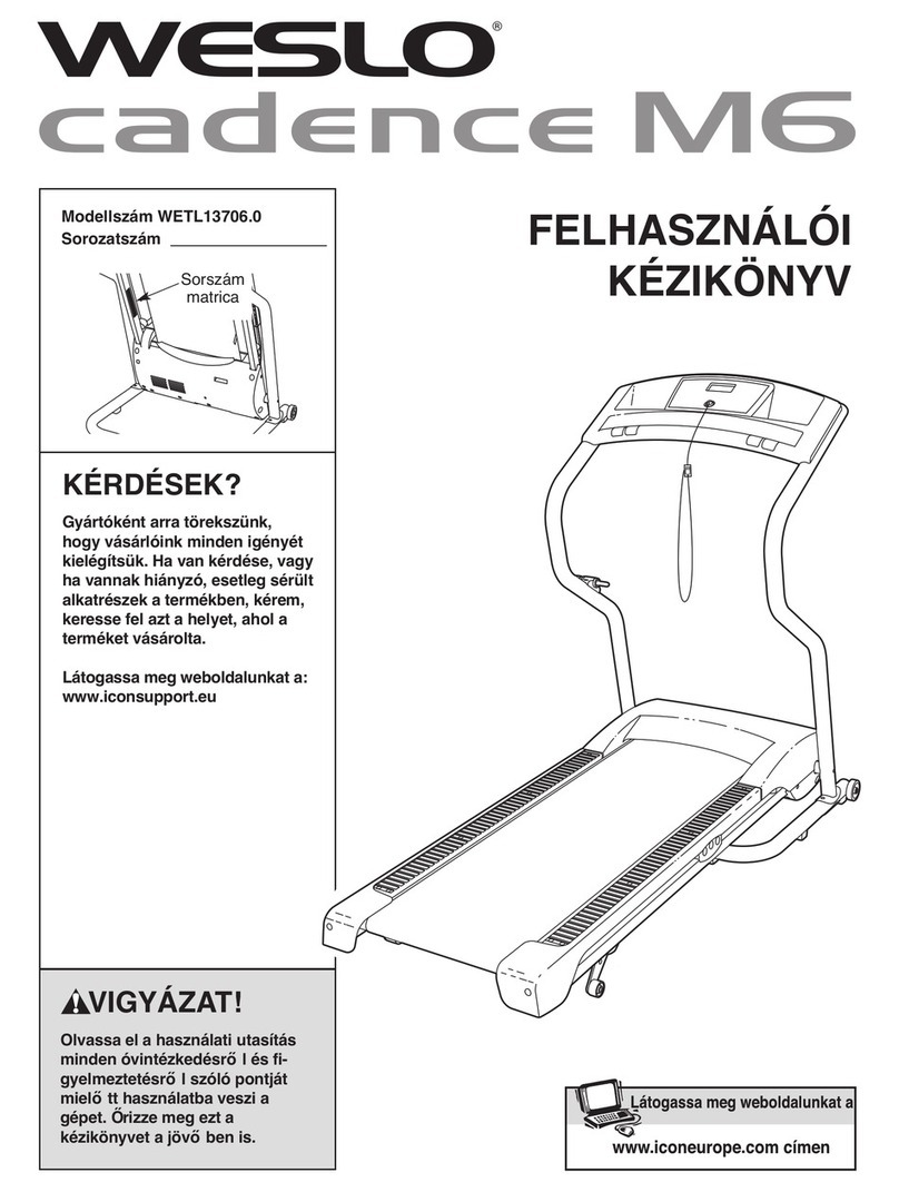 Weslo Cadence M6 Elliptical User manual