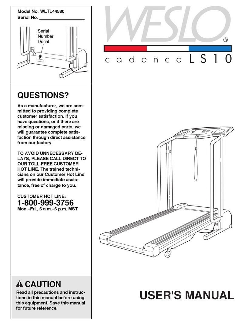 Weslo Cadence Ls10 User manual