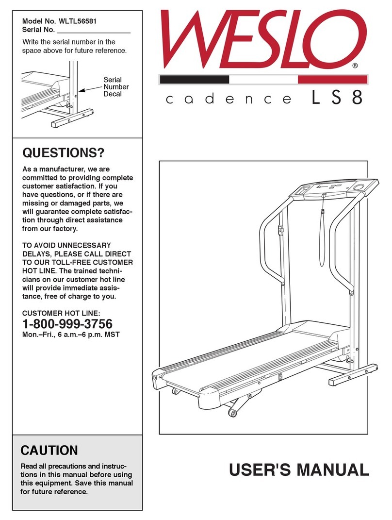 Weslo Cadence LS 8 user manual