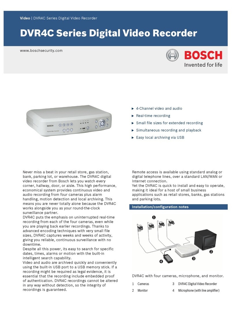 Bosch DVR4C Series User manual
