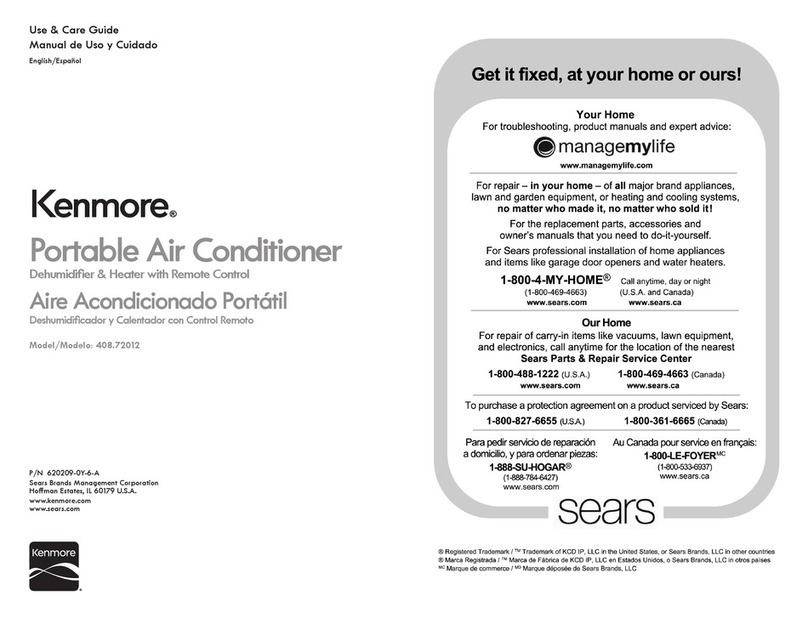 Kenmore 408.72012 User manual