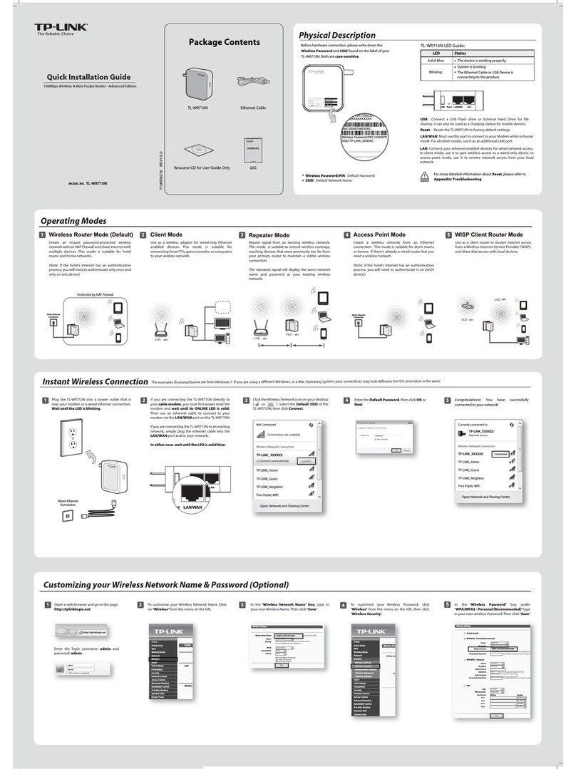 TP-Link TL-WR710N Quick installation guide
