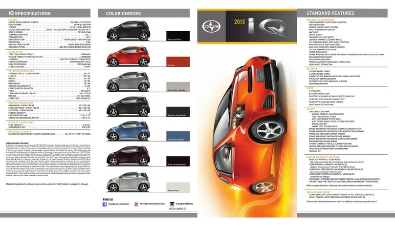 Scion 2013 iQ User manual Scion 2013 iQ User manual