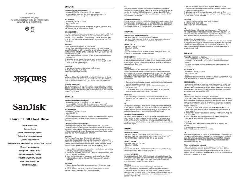 SanDisk Cruzer User manual