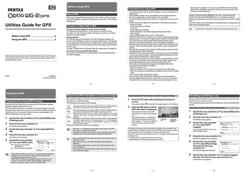 Pentax Optio WG2 GPS User manual