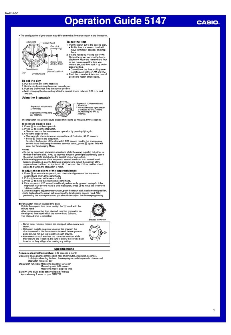 Casio 5417 User manual