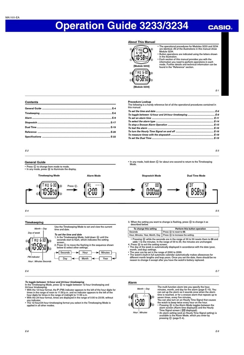 Casio 3233 User manual