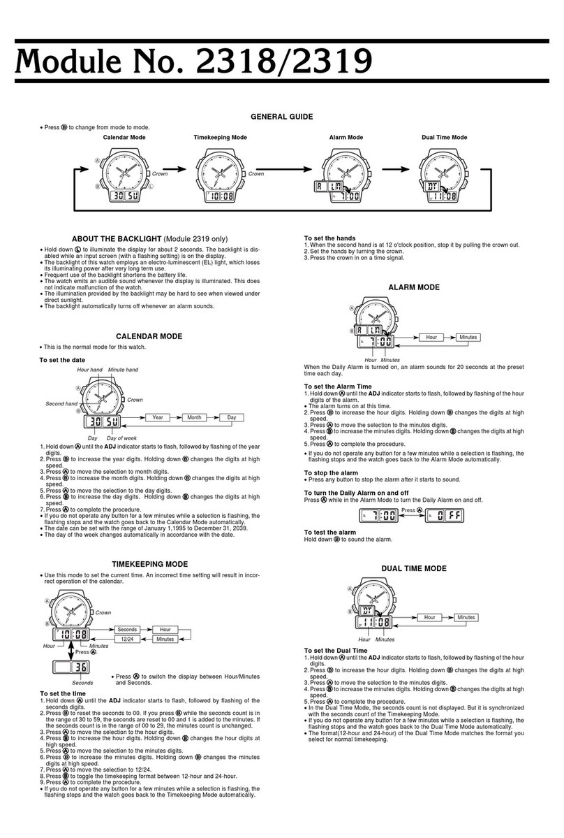 Casio 2318 Configuration guide