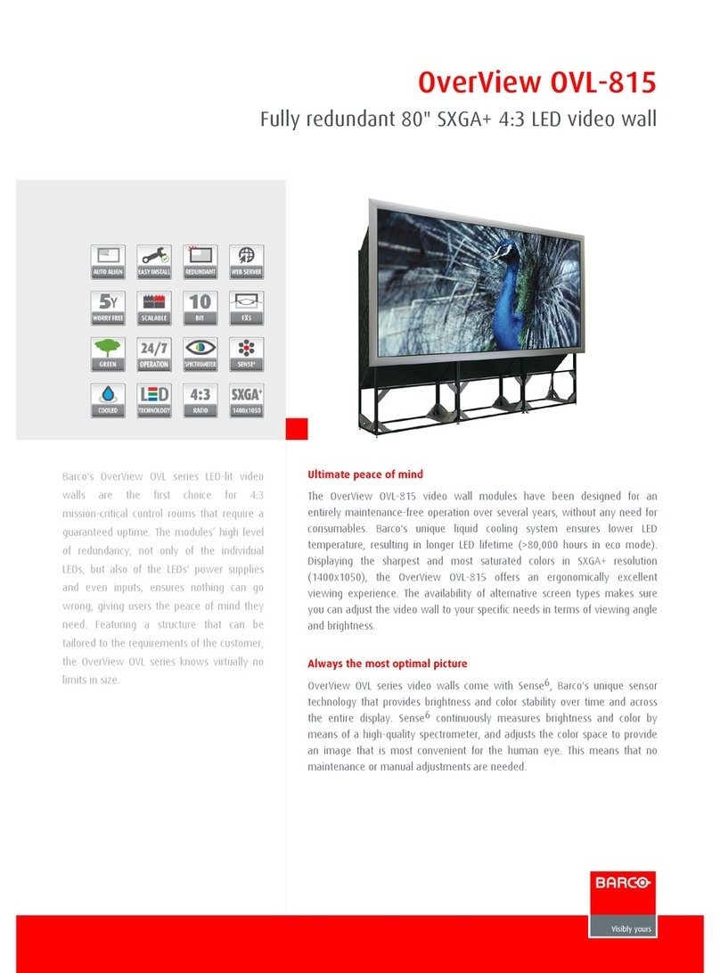 Barco OverView OVL­815 Owner's manual