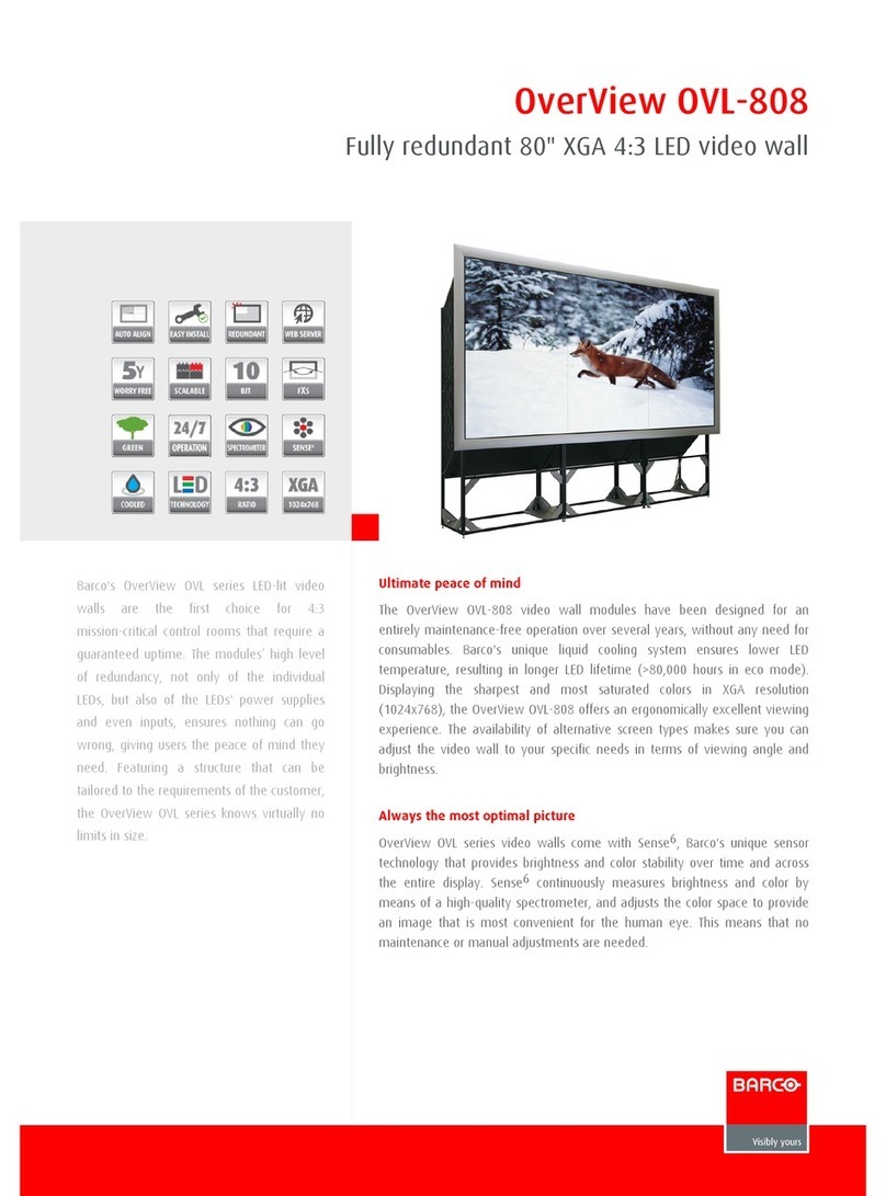 Barco OverView OVL­808 Owner's manual