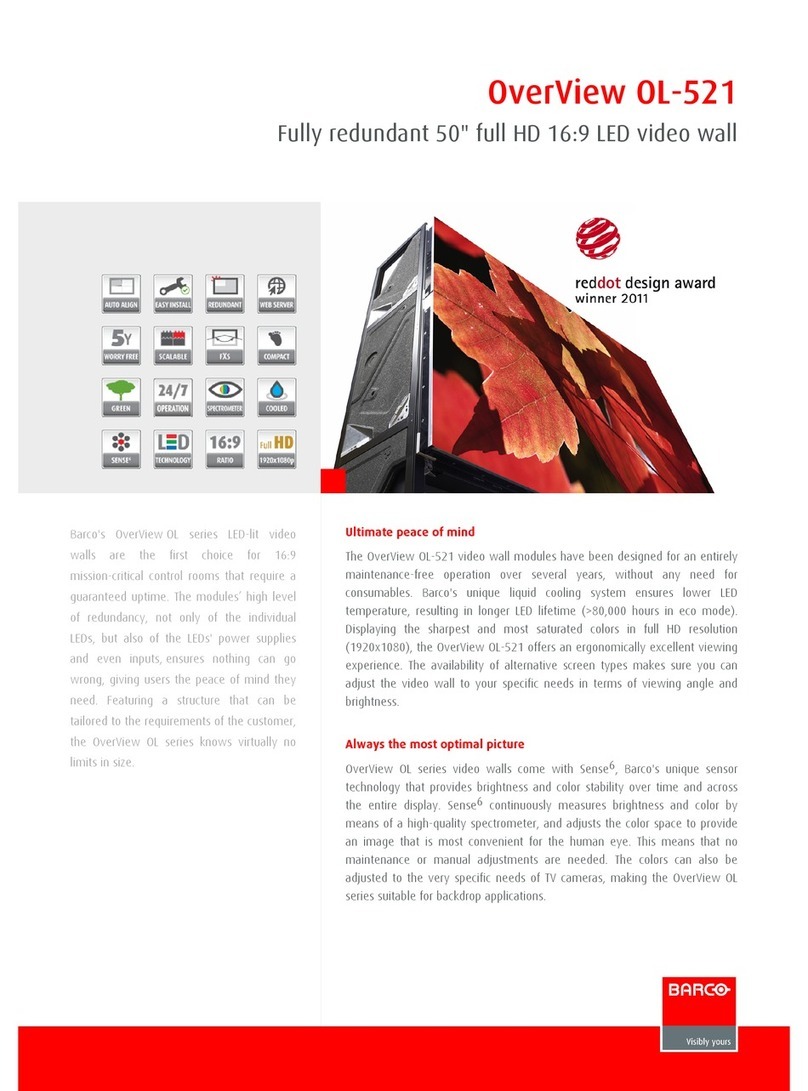Barco OverView OL521 Owner's manual Barco OverView OL521 Owner's manual