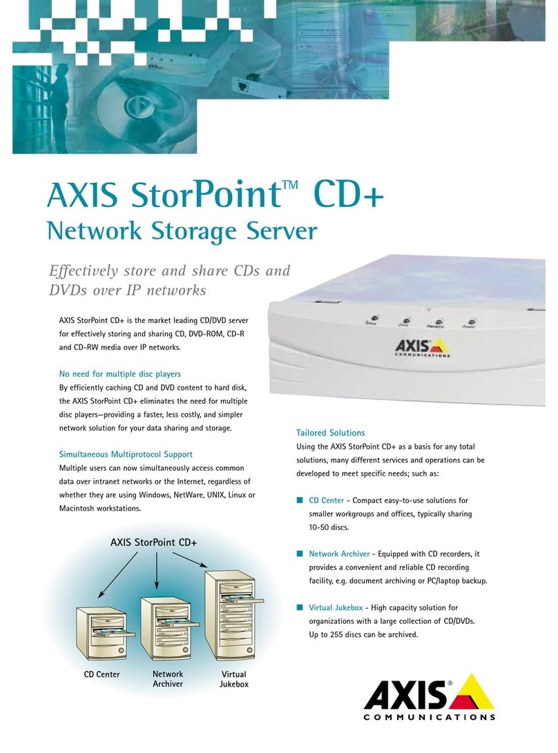 Axis AXIS StorPoint CD Technical specification