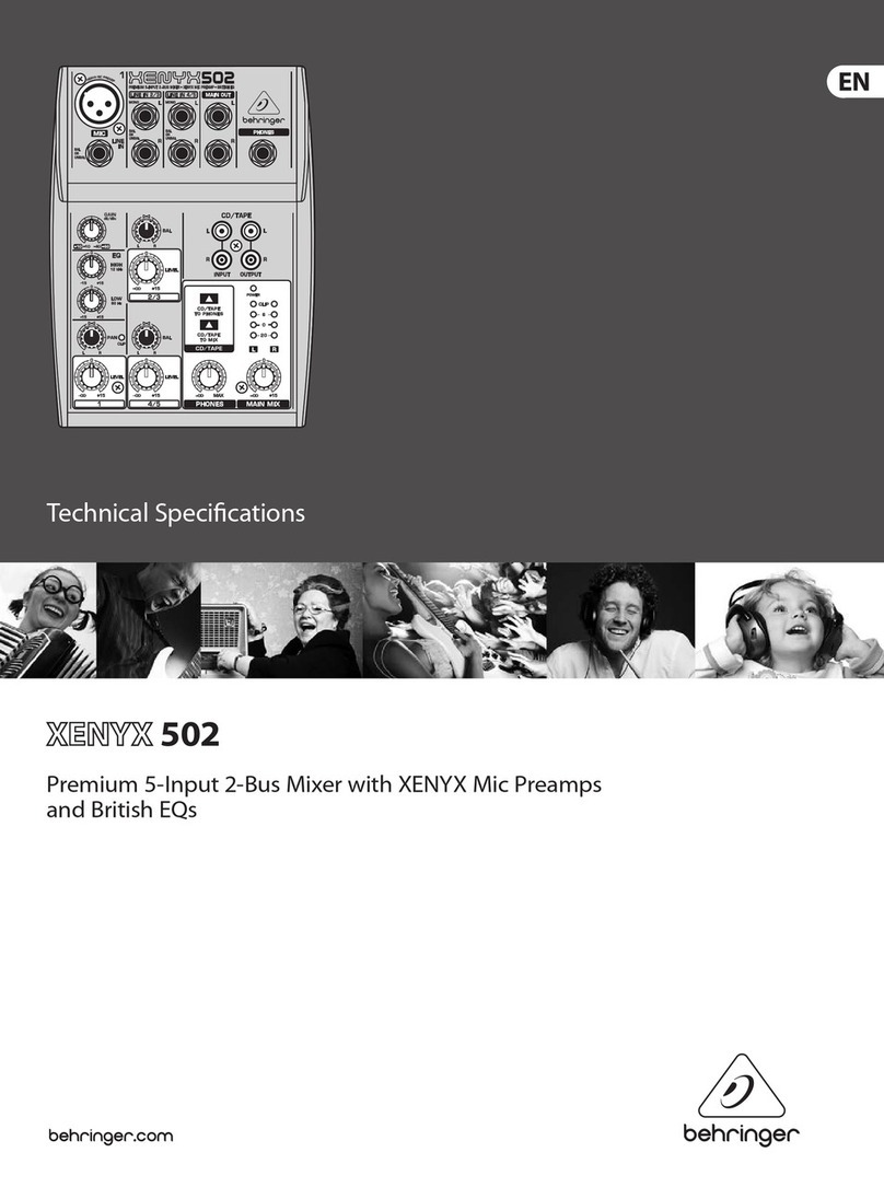 Behringer Xenyx 502 Technical specifications