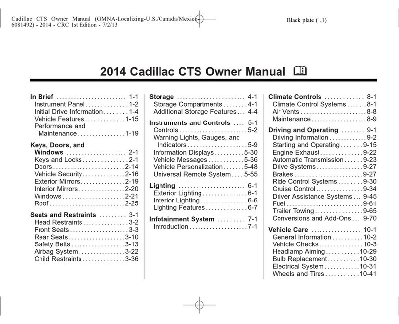 Cadillac 2014 Cadillac CTS User manual