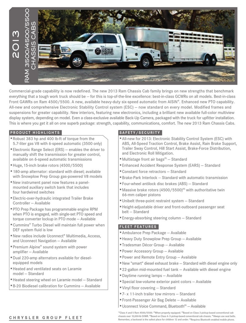 RAM 2012 chassis cab 3500 Owner's manual