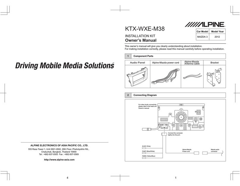 Alpine KTX-WXE-M38 User manual