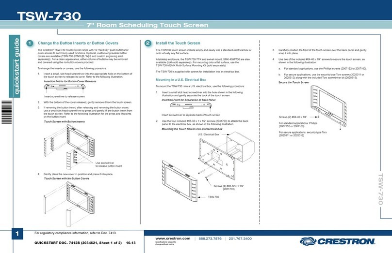 Crestron TSW-730 User manual