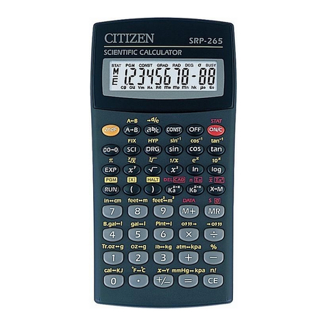 Citizen SRP-265 User manual