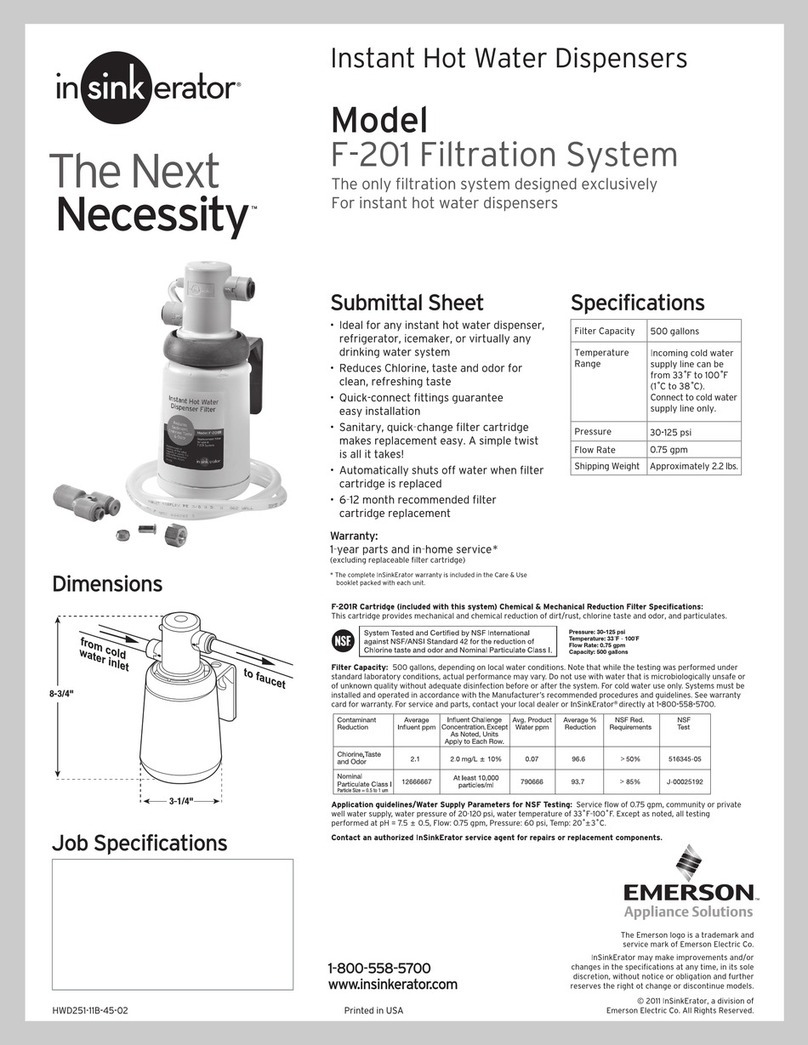 InSinkErator F-201 Specifications