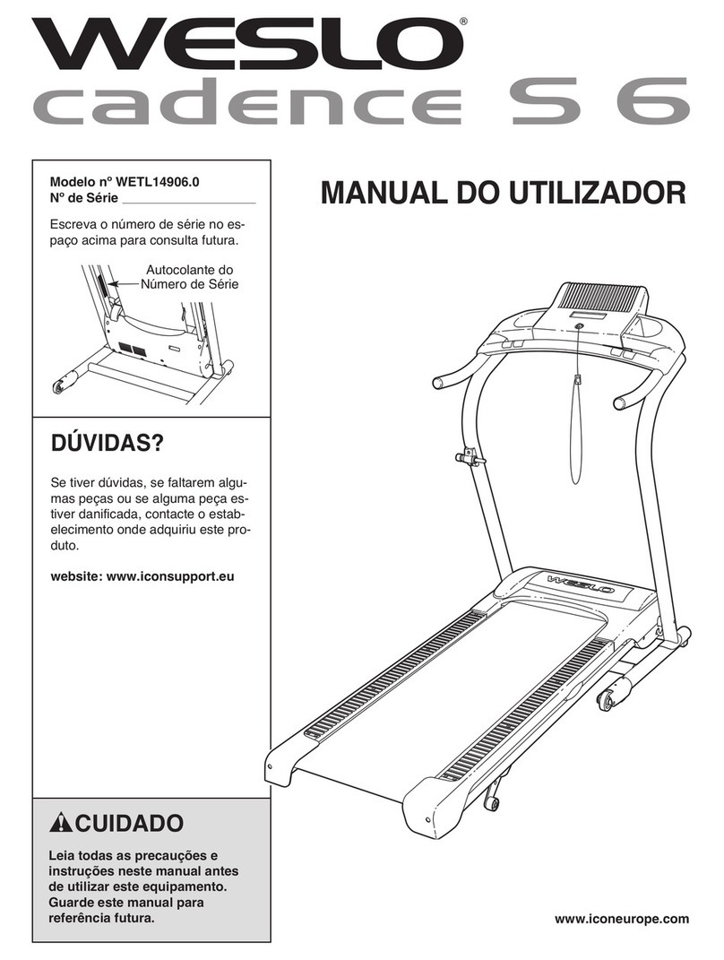 Weslo Cadence S6 Treadmill Setup guide