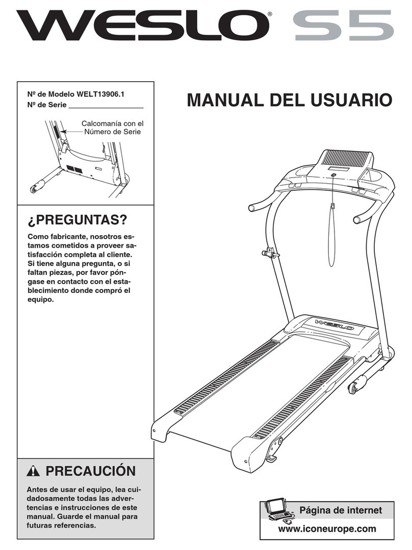 Weslo Cadence S5 Treadmill Manual Del Usuario
