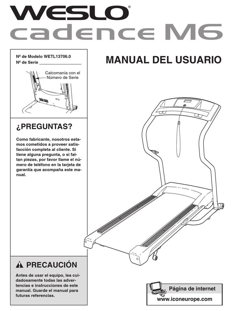 Weslo Cadence M6 Elliptical User guide