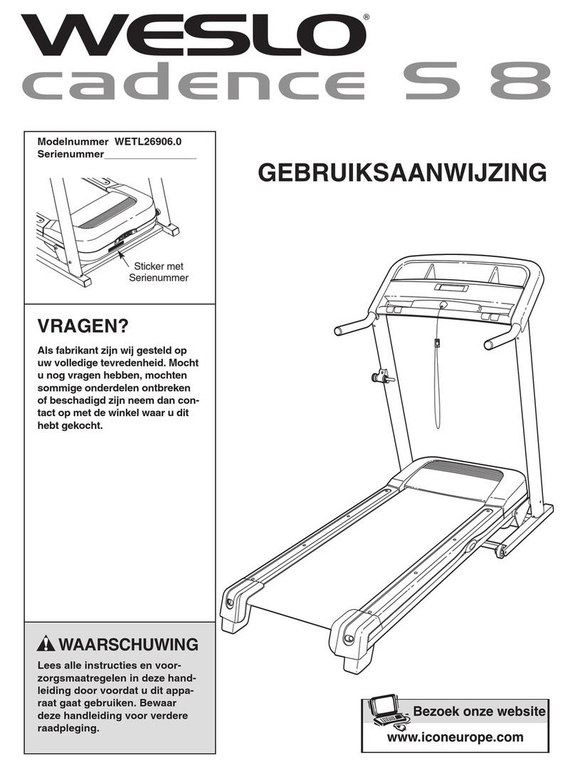 Weslo Cadence S 8 System manual