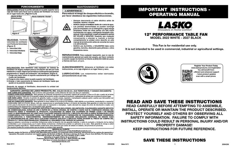 Lasko 2022 User manual