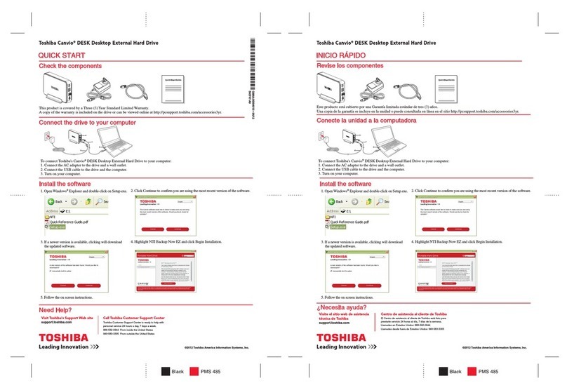 Toshiba HDWC110XK3J1 User manual Toshiba HDWC110XK3J1 User manual