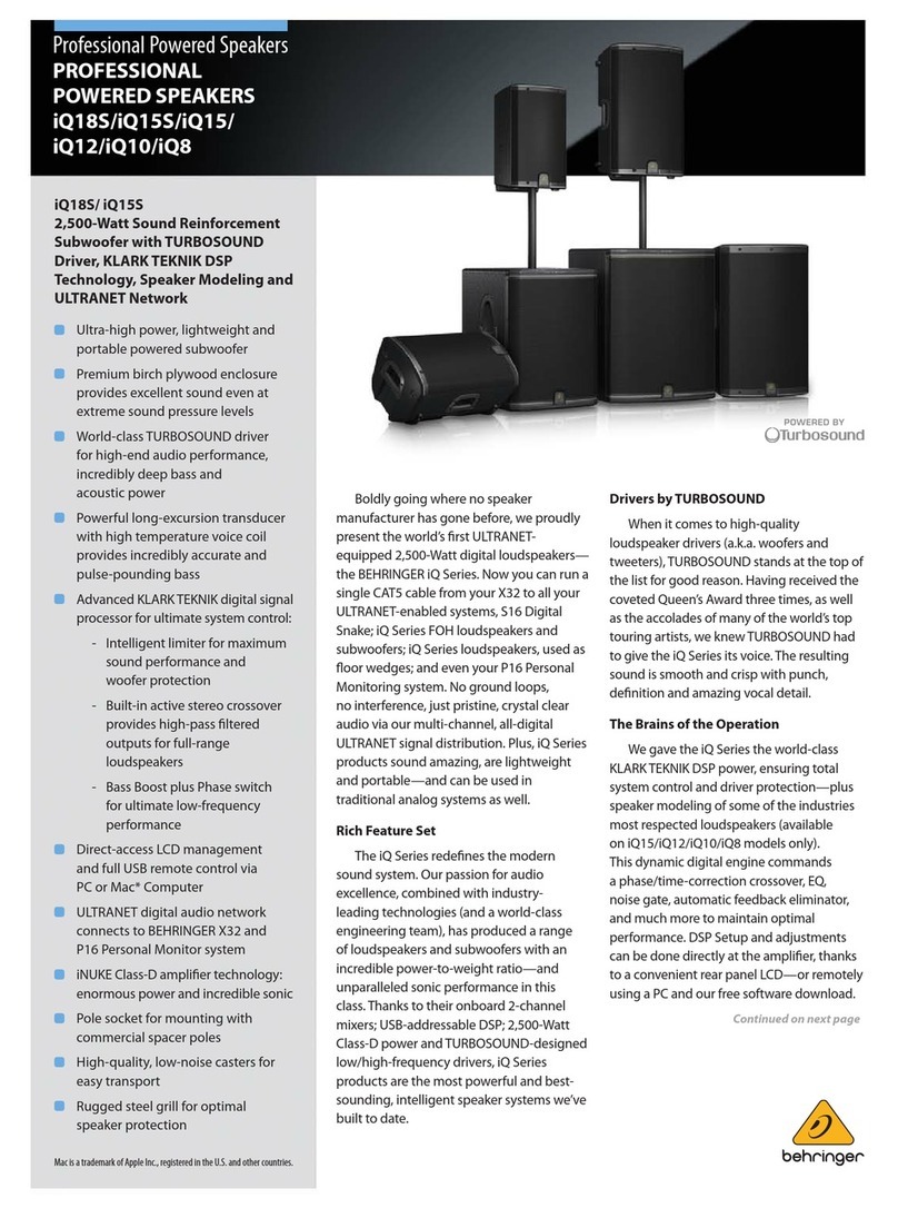 Behringer iQ18S manual&nbsp;