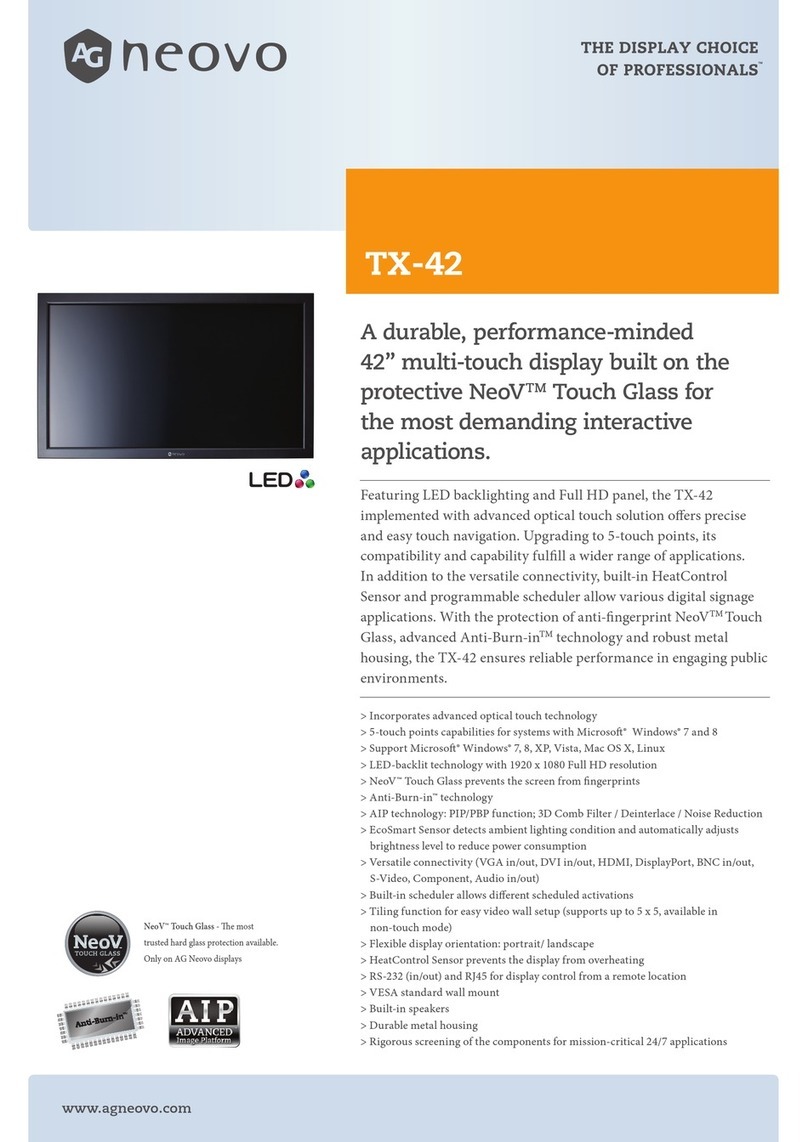 AG Neovo TX-42 User manual AG Neovo TX-42 User manual