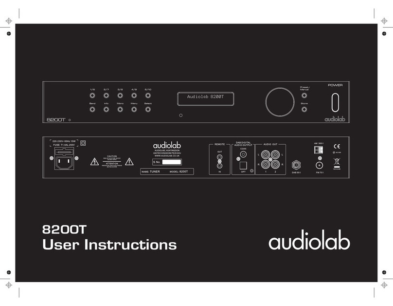 Audiolab 8200T User instructions