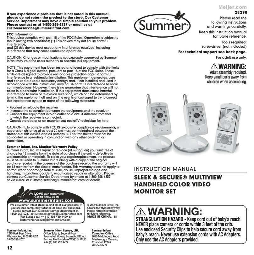 Summer SLEEK & SECURE instruction manual