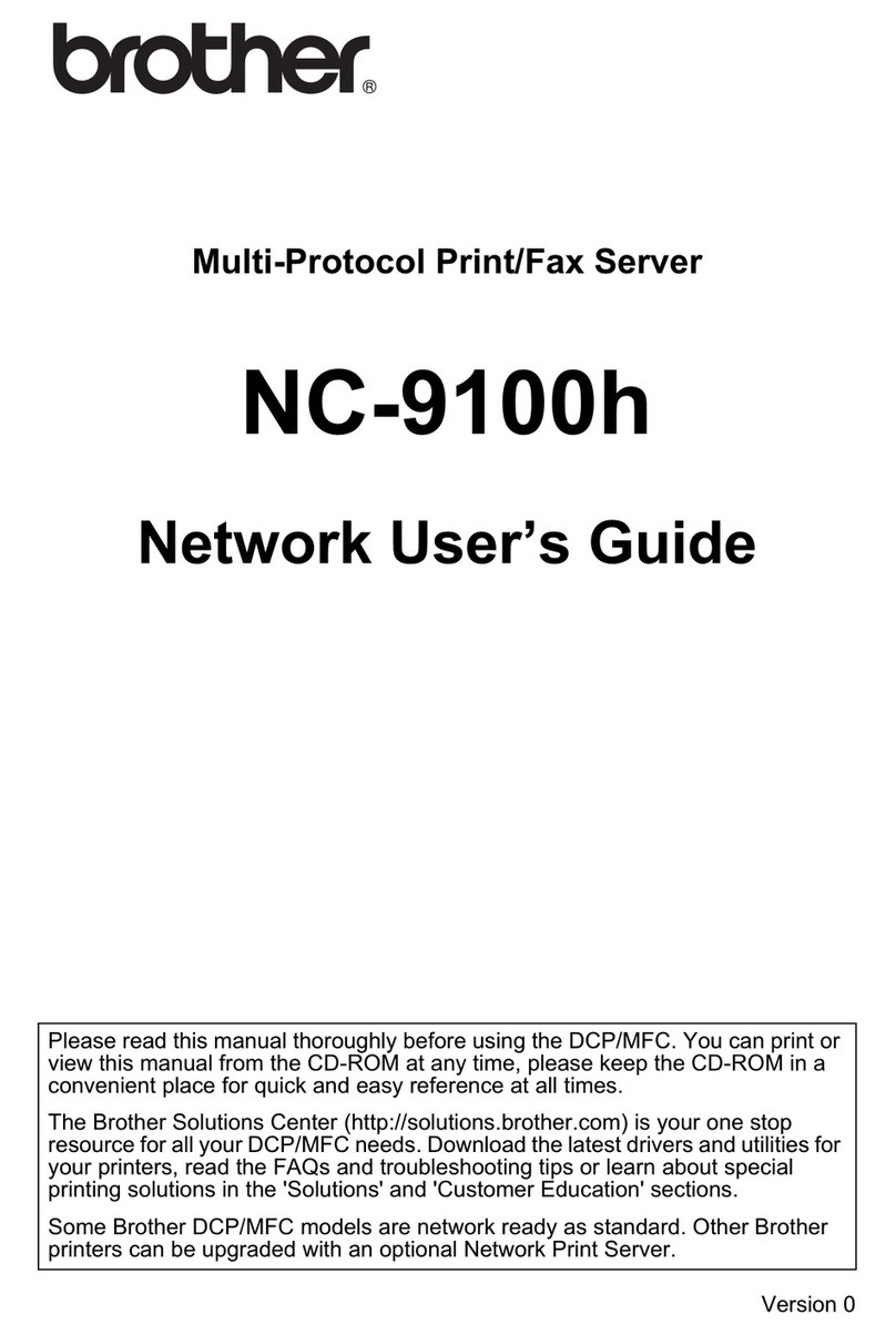 Brother NC-9100H Installation instructions