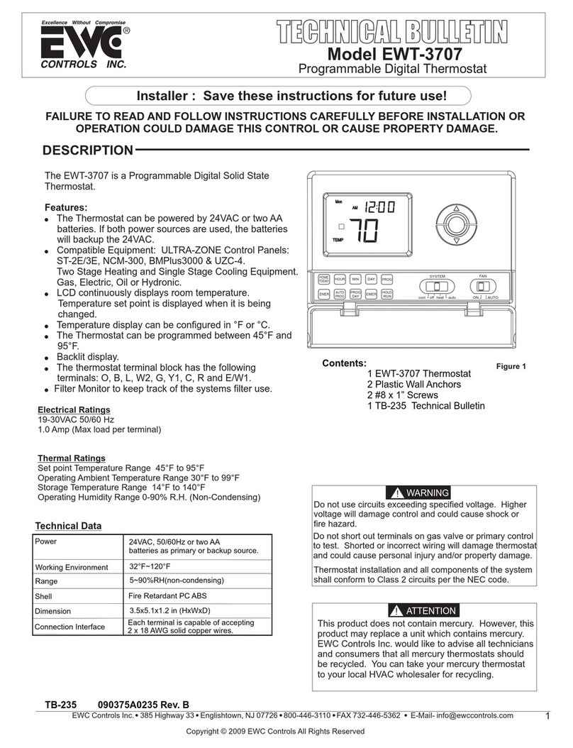 EWC Controls EWT-3707 Technical bulletin