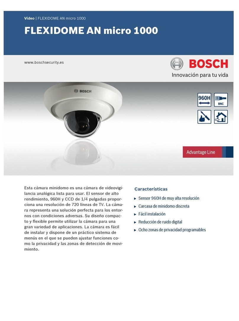 Bosch FLEXIDOME AN micro 1000 User manual