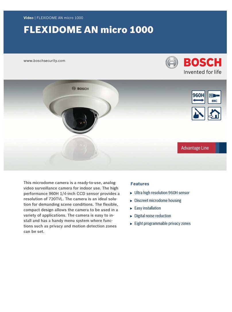 Bosch FLEXIDOME AN micro 1000 User manual Bosch FLEXIDOME AN micro 1000 User manual