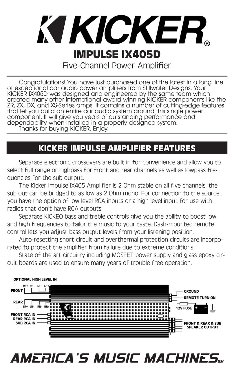 Kicker Impulse IX405D User manual