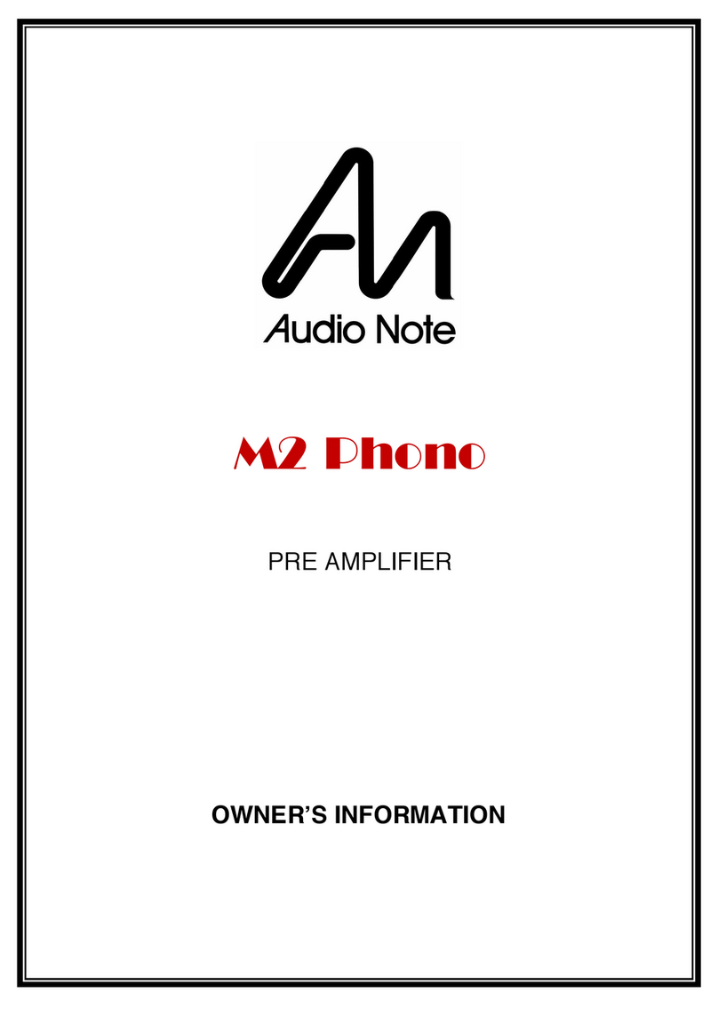 Audio Note M2 Phono Owner's Information