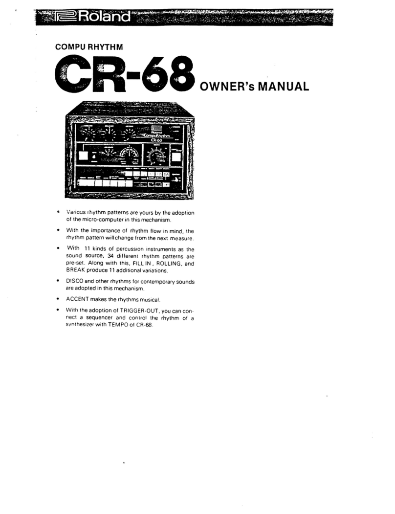 Roland Compu Rhythm CR-68 User manual