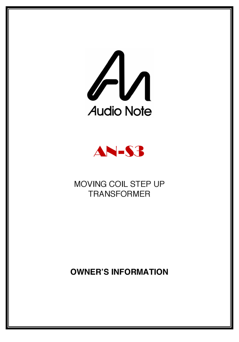 Audio Note AN-S3 Technical manual
