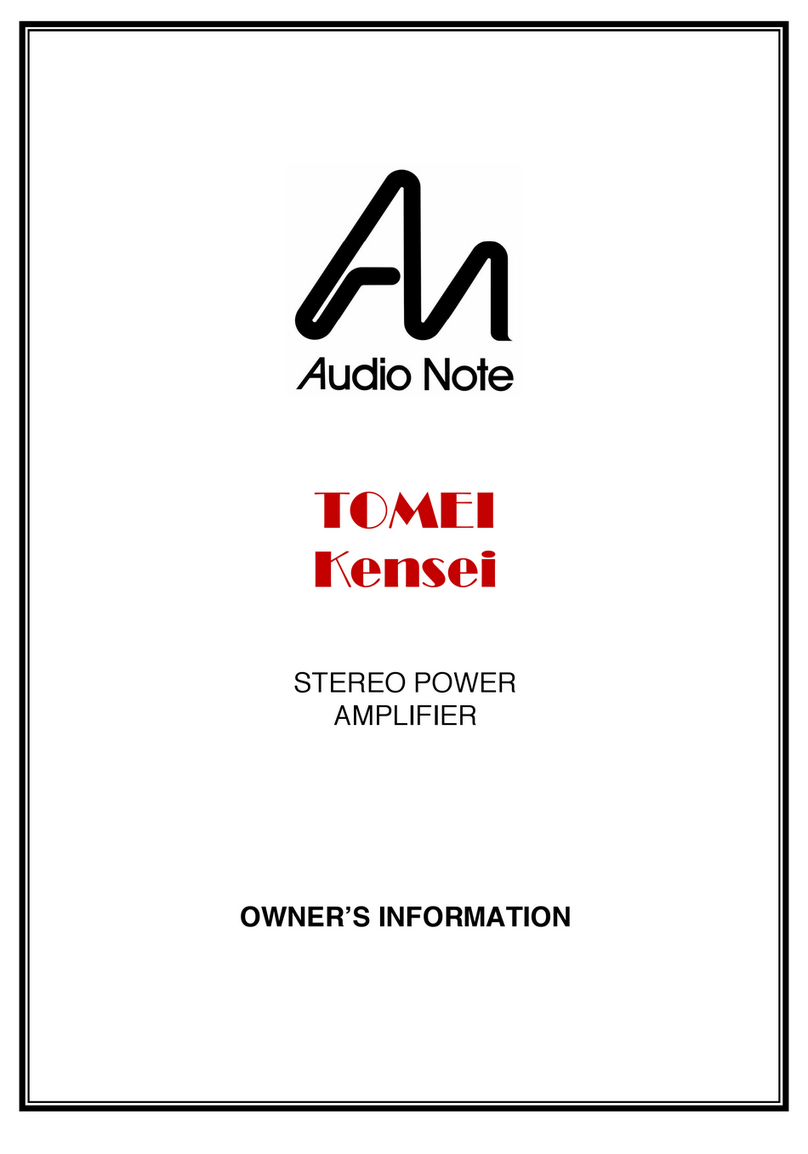Audio Note TOMEI Kensei Owner's Information