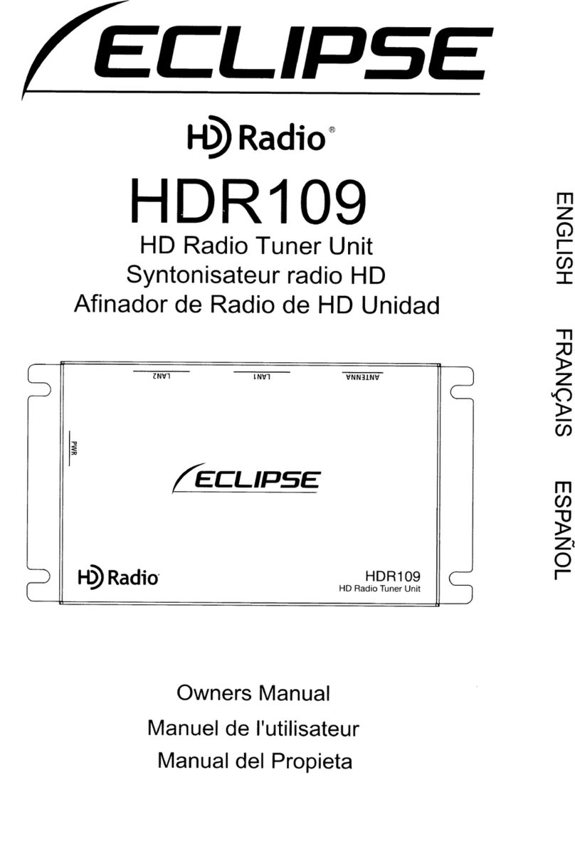 Eclipse HDR109 owner's manual