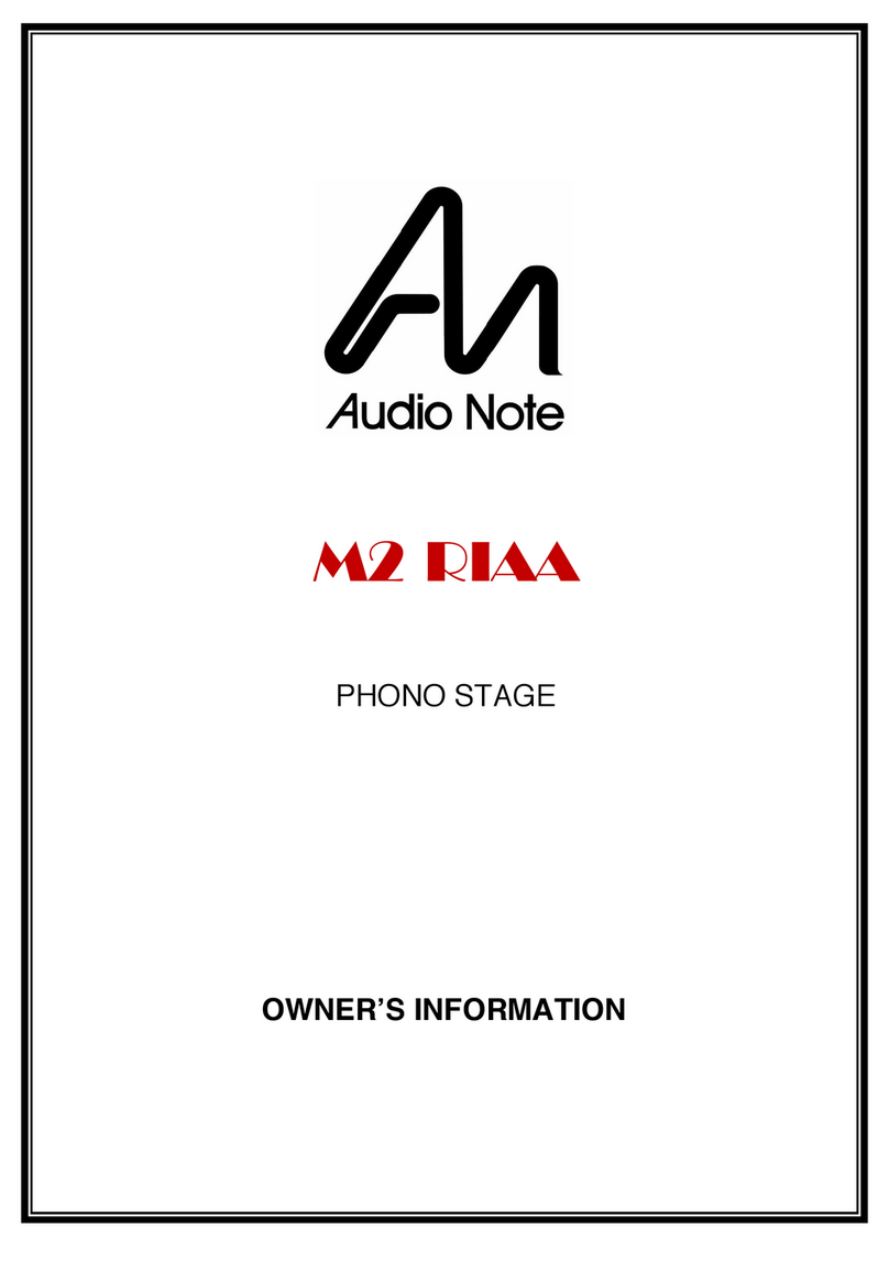 Audio Note M2 RIAA Technical manual