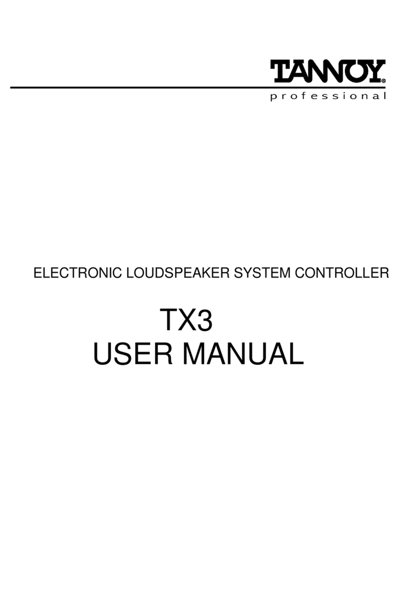 Tannoy TX3 user manual