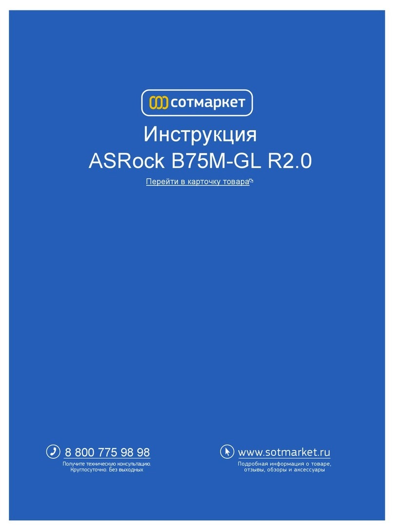 ASROCK B75M-GL R2.0 User manual ASROCK B75M-GL R2.0 User manual