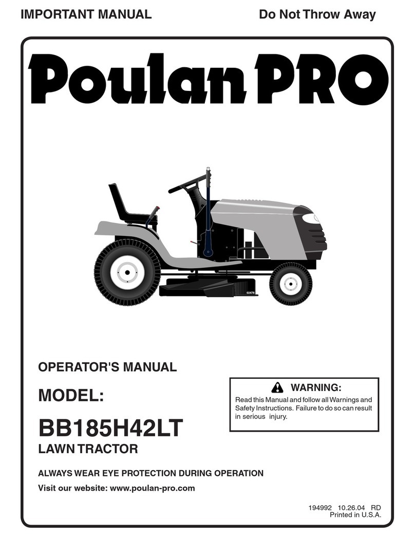 Poulan Pro BB185H42LT Operator's manual