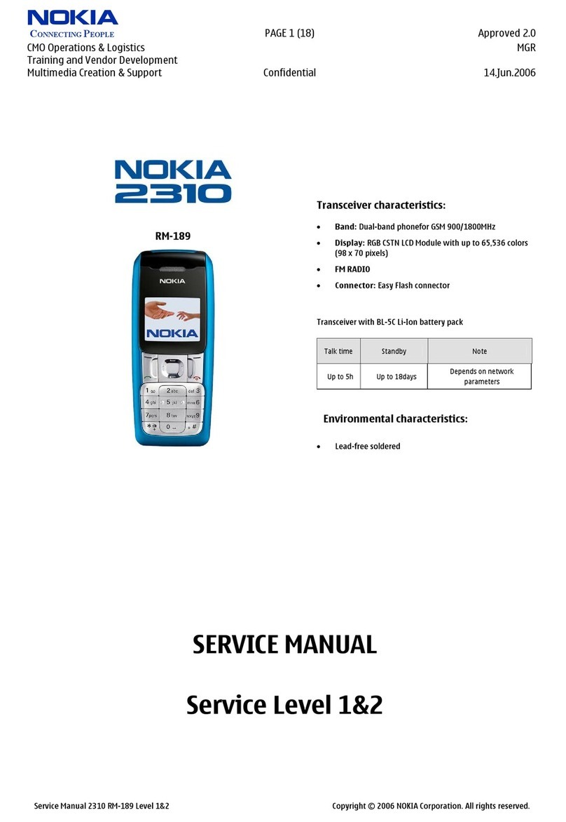 Nokia 2310 RM-189 Service manual