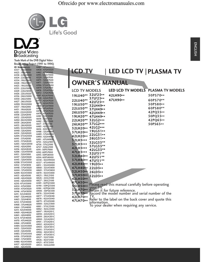 LG 19LU40 Series User manual LG 19LU40 Series User manual