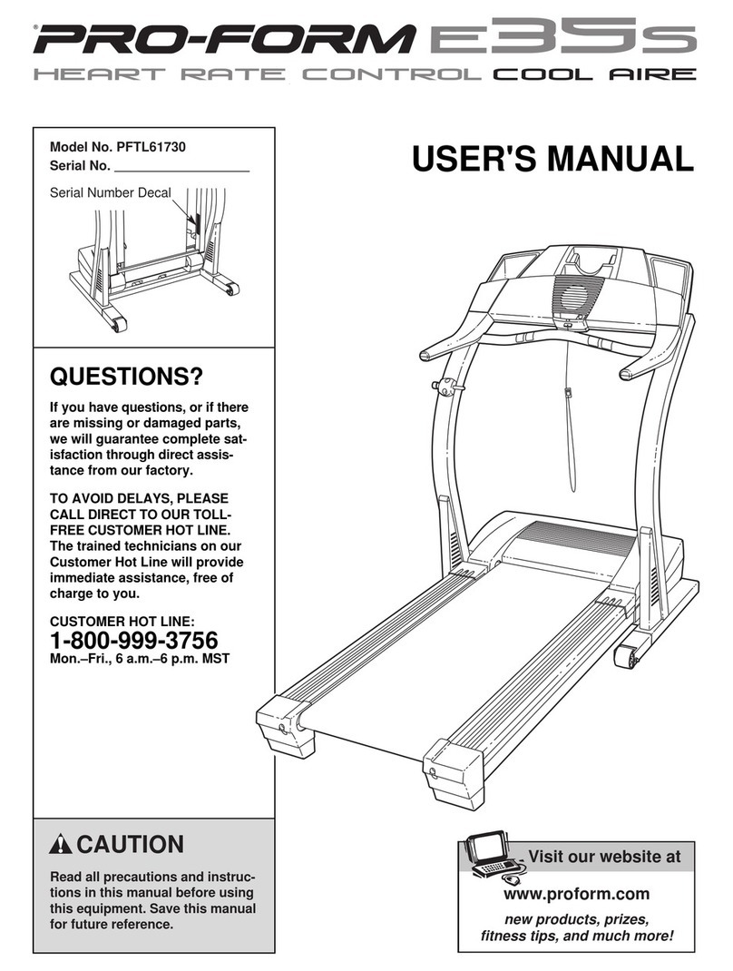 Pro-Form e35s User manual